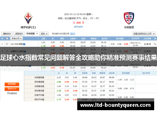 足球心水指数常见问题解答全攻略助你精准预测赛事结果